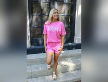 Load image into Gallery viewer, Pink Waffle Knit Set