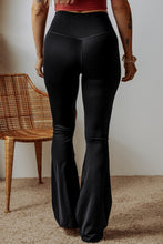 Load image into Gallery viewer, Black V Shape High Waist Flared Leggings