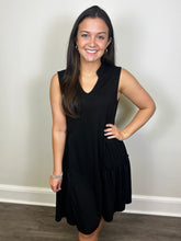 Load image into Gallery viewer, Black Vneck Dress