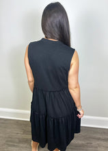 Load image into Gallery viewer, Black Vneck Dress