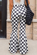 Load image into Gallery viewer, Checkered Flare Pants with Pockets