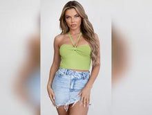 Load image into Gallery viewer, Ribbed Knit Halter Top