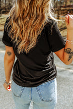 Load image into Gallery viewer, Black Sequin Bunny Doll Graphic Easter Day T Shirt
