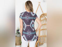 Load image into Gallery viewer, Charcoal Aztec TOP
