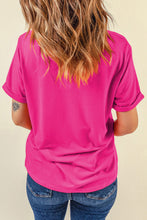 Load image into Gallery viewer, Rose Red Easter Eggs Patched Crew Neck Graphic Tee
