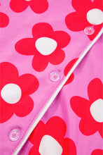 Load image into Gallery viewer, Flower Print Short Sleeve Shirt Pajamas Set

