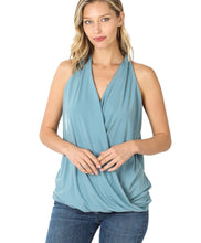 Load image into Gallery viewer, BRUSHED DTY SURPLICE HALTER TOP
