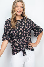 Load image into Gallery viewer, BLACK FLORAL TOP
